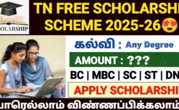2025–2026 Tamil Nadu College Scholarship